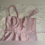 Alfred Sung NEW  bustier tie back bustier top corset back ballet pink size 10 Photo 4