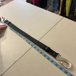 Chico's  Black Genuine Leather Adjustable Silver Loop Buckle Belt Size SM/Medium Photo 8