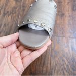 Brighton  • Night Sandals leather studded slides Zinc Pearl made in Italy Photo 9