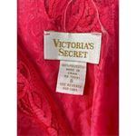 Victoria's Secret 90s VTG Red Floral Lace Trim Chemise Cami Slip Nighty Photo 1