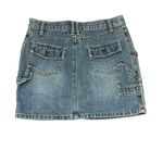Old Navy Vintage Low-Rise Denim Skirt Carpenter-Style 29 Waist Size 1 Y2K Photo 2