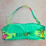 Xhilaration Green Tropical Floral Padded String Hook Bikini Top Swimwear Medium Photo 4