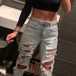 SheIn Red Long Sleeve One Shoulder Crop Top Photo 1