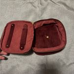 Burgundy Velvet Travel Jewelry Organizer or Cosmetic Bag Red Photo 1
