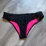Hollister  Black Bikini Bottom Strappy Beach Vacation Large Swimwear Photo 1