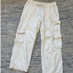 Old Navy Cream Wide-Leg Cargo Pants Photo 1