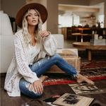 VICI  Colleen Button Down Cardigan Tan/Beige Photo 5