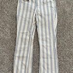 Anthropologie Pilcro & the Letterpress white, blue & brown striped High-Rise Bootcut jeans 26 Photo 1