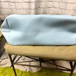 Laser Cut Light Blue Faux Pebble Leather Tote Bag with pouch Photo 7