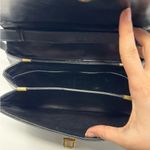 CELINE Vintage Horse Carriage Bag – Black Leather Crossbody - Gold Logo Hardware Photo 4