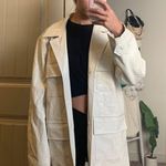 LIONESS White Faux Leather Jacket Photo 1