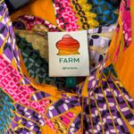 Farm Rio Farm‎ Rio Large Macaw Print Poplin Belted Mini Dress Orange Mutli Boho Colorful Photo 6