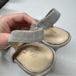 Lulu Townsend  Silver Sparkle Sling Back Heels Womens 8 Peep Toe Wedding Shoes Photo 9