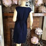 David Meister BLUE WAFFLE KNIT SHEATH DRESS WITH FAUX TIE WAIST (8) Photo 3