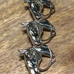 Head Three Horse  Equestrian Sterling Silver Pin Brooch Photo 3