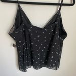 No Boundaries Dainty Floral Mesh Sheer Babydoll Black Cami Top XXL Fairy Y2K Baddie Feminine Photo 3
