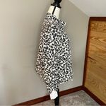 Old Navy  Leopard Print Oversized Half Zip Mock Neck Pullover Sweatshirt Medium Photo 1