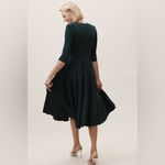 BHLDN  Anthropologie Valdis Emerald Green Mother Of The Bride Midi Dress 14 Photo 2
