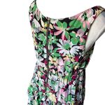 Moulinette Soeurs  Dress Womens Size 8 Black Floral Tiered Scoop Neck Bohemian Photo 3