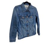 Madewell Blue Distressed Cotton Denim Jacket M Photo 5