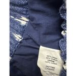 J.Crew  Womens Blue White Elastic Waist Mini Skirt Size 14 Linen Cotton Pockets Photo 2