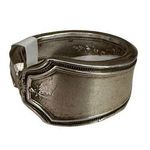 American Vintage Dark Romance Floral Size 9 Sterling Silver Plated Spoon Ring Photo 0