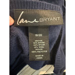 Lane Bryant  Navy Blue Sweater Knit Pleated Hem Tunic Top Plus Size 18/20 Photo 4