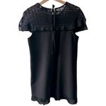 Sugar Lips  Black Lace Dress Medium mini ruffle vintage Y2K LBD sexy cute flirty Photo 3