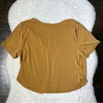 EXPRESS  Tan V-Neck Tie Crop Top Photo 2