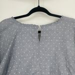 Storia  Light Blue Cottage Core Cotton V-Neck‎ Ruffled Short Sleeve Romper Medium Photo 3