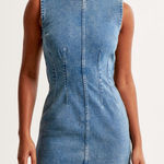 Abercrombie & Fitch  Mila High-Neck Denim Mini Dress Size XL Photo 0