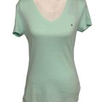 Tommy Hilfiger Women's Mint Green V-Neck Tee NWT Photo 0