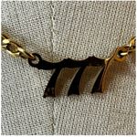 EVRY angel number 777 gold tone necklace Photo 9