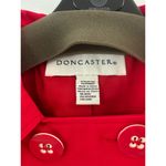 Doncaster  Jacket Women's 6 Red Trench Coat NWT Double Breasted Cotton Belted Photo 3