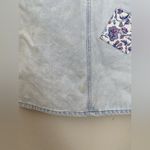 VINTAGE 80’s Floral Print Denim Pencil Skirt, Size 7 Pink Photo 2