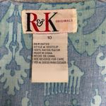 R&K Originals Dress Women 10 Blue Geometric Stripe Midi Dress Vacation Colorful Photo 5