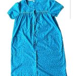 VTG KMart Nightgown Patio Dress Duster Larg Muumuu Blue Floral House Dr… Size undefined Photo 0