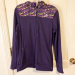 Adidas purple & neon climalite techfit water resistant zip up hoodie Photo 0