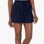 J.Crew High Rise Dressy Pull On Tassel Drawstring Waist Tie Short XXS Navy Blue Photo 0
