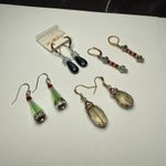 Dangle Drop Pierced Earrings Lot Of 4 Glass Bead Beaded Photo 9
