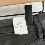 Good American  Jeans SZ 4/27 Good Legs 27.5” Straight Coated High Rise Black NWT Photo 8
