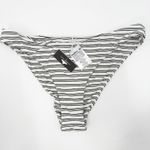 O'Neill Bikini Bottom Size Small NWT Raven Stripe High-Leg Cheeky Swim #101787 Photo 1