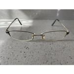 TURA EYEGLASSES FRAMES ONLY Paloma BLACK Chrome HALF RIM 50 Photo 0