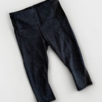Lululemon  Leggings Womens 6 Black Blue Crop Capri 19" Train Times Running Mesh‎ Photo 0