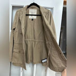 Tommy Hilfiger Vintage Y2K Women’s Military Tan Button Down Jacket Size Medium M Photo 3