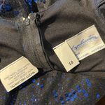 Paige Black Dress Blue Sequin Formal USA Southeastern Performance Apparel SZ 10 LBD Photo 7