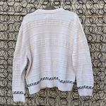 Cabela's Vintage 's Birds on a Branch Blue Jays Holly Knit Cottagecore Sweater LG Photo 3