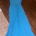Pleated Maxi Dress Blue Size XS Photo 0