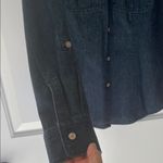 Talbots Women's Dark Denim Button Down Shirt Photo 7