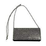Forever Young Clutch Bag Chain Strap Silver Rhinestone Wallet Purse 8x4 NEW Photo 0